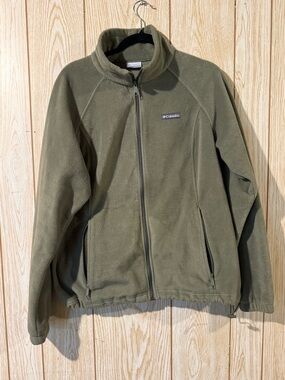 Columbia Olive Green Full-Zip Fleece Jacket